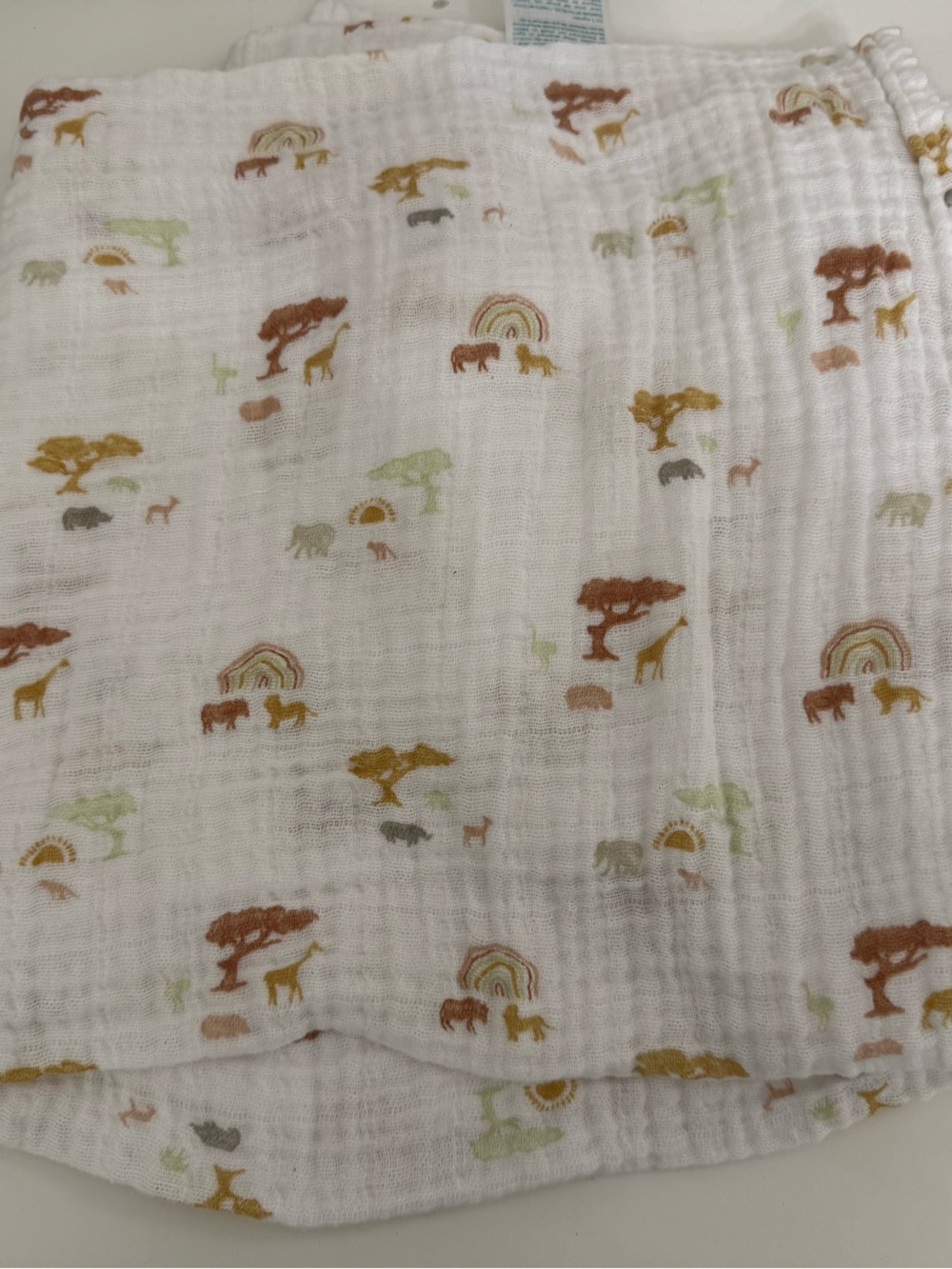 Aden + Anais Safari Muslin Baby Swaddle Blanket 48x46 Cotton Jungle Animals